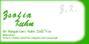 zsofia kuhn business card